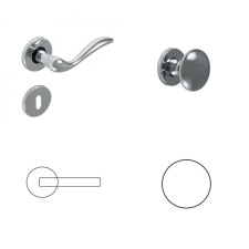 Gomboss/Perfekto Molli Fényes Króm PZ Gomb/Kilincs zár és alkatrészei