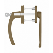 Gomboss/Perfekto Nagyalakú Ablakfélkilincs Redőnyös Zárható Arany Szín/Gold zár és alkatrészei