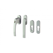 Gomboss/Perfekto Nagyalakú Ablakfélkilincs Redőnyös Zárható Fehér+ PZ oválrozetta zár és alkatrészei