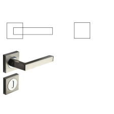 Gomboss/Perfekto New Line Négyzetrozettásletes Rozettával Fényes És Matt Króm PZ Gomb/Kilincs zár és alkatrészei