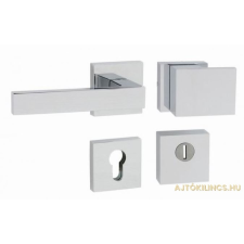 Gomboss/Perfekto Square Biztonsági Matt Króm Kilincs/Kilincs Négyzetrozettás PZ zár és alkatrészei