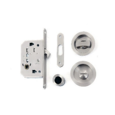 Gomboss/Perfekto Tolóajtó Zár Szett Nikkel (Zárható) zár és alkatrészei