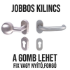 Gomboss/Perfekto U-alakú Kertkapuhoz Jobbos Oválrozettás Rozsdamentes Inox PZ Gomb/Kilincs
