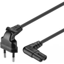 Goobay 230V Piskóta Tápkábel Fekete 2m 97350 (97350) kábel és adapter