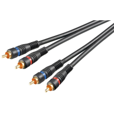 Goobay 2 -2 RCA dugóval szerelt kábel 10 m (50434) (G50434) kábel és adapter