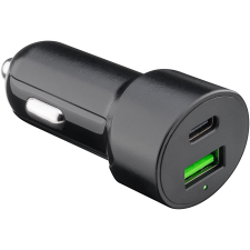 Goobay 39908 Autós USB-A / USB-C töltő - Fekete (48W) (39908) mobiltelefon kellék