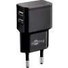 Goobay 44951 Hálózati USB-A töltő - Fekete (5V / 2.4A)