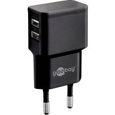 Goobay 44951 Hálózati USB-A töltő - Fekete (5V / 2.4A) mobiltelefon kellék