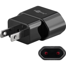 Goobay 45344 EU -> US/JP 250V Power Plug Utazó adapter - Fekete (45344) kábel és adapter