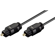 Goobay 50216 optikai patch kábel Toslink 1m - Fekete kábel és adapter