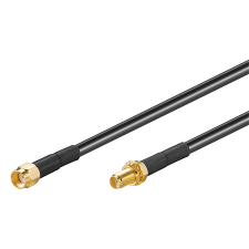 Goobay 51676 RP-SMA antenna hosszabbító kábel 2m - Fekete (51676) kábel és adapter