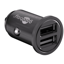 Goobay 58912 Autós 2xUSB töltő (5V / 3100mA) Fekete (58912) mobiltelefon kellék