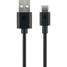 Goobay 59118 USB-A apa - USB-C apa 2.0 Adat és töltőkábel - Fekete (0.5m) (59118) kábel és adapter