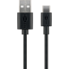 Goobay 59122 USB-A apa - USB-C apa 2.0 Adat és töltő kábel - Fekete (2m) (59122)