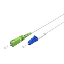 Goobay 59607 optikai patch kábel OS2 Simplex 0.5m - Fehér kábel és adapter