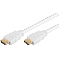 Goobay 61017 HDMI 2.0 - HDMI 2.0 Kábel 0.5m - Fehér kábel és adapter