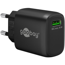 Goobay 61671 USB Type-A Hálózati töltő - Fekete (18W) mobiltelefon kellék