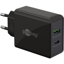 Goobay 61673 USB-A / USB-C Hálózati töltő - Fekete (30W) mobiltelefon kellék