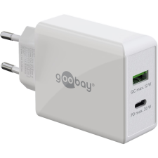 Goobay 61674 USB-A / USB-C Hálózati töltő - Fehér (30W) (61674) mobiltelefon kellék