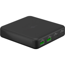 Goobay 61772 2x USB-C/2x USB-A Hálózati töltő - Fekete (65W) (61772) mobiltelefon kellék
