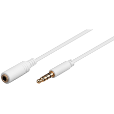 Goobay 62360 3.5mm Jack 4pin (apa - anya) kábel 1m - Fehér (62360) kábel és adapter