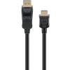 Goobay 64842 DisplayPort 1.2 - HDMI 2.0 Kábel 2m - Fekete