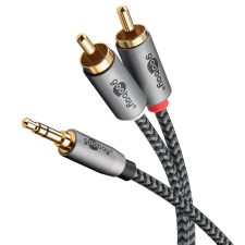 Goobay 65284 3.5mm Jack apa - 2x RCA apa Kábel (0.5m) kábel és adapter