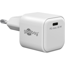 Goobay 65370 Nano USB-C Hálózati töltő - Fehér (65W) (65370) mobiltelefon kellék