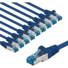 Goobay 67535 S/FTP Cat6a RJ45 Patch kábel 3m - Kék (10db/csomag) ( ) kábel és adapter