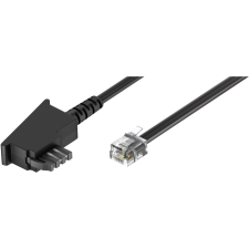 Goobay 68535 TAE-F apa - RJ-11 apa telefon kábel 3m - Fekete (68535) kábel és adapter