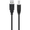 Goobay 69900 USB-A apa - USB-B apa 2.0 Adat és töltő kábel - Fekete (1.8m)