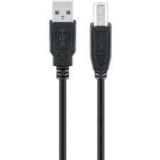 Goobay 69900 USB-A apa - USB-B apa 2.0 Adat és töltő kábel - Fekete (1.8m) kábel és adapter