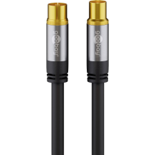 Goobay 70378 Premium Koax antenna kábel 4x árnyékolással 3.0m - Fekete (70378) kábel és adapter