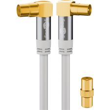 Goobay 70450 Premium Koax antenna kábel 4x árnyékolással 10m - Fehér (70450) kábel és adapter