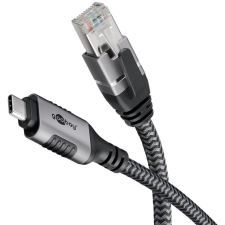 Goobay 70697 USB C RJ-45 Fekete, Ezüst kábel és adapter