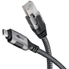 Goobay 70752 USB Type-C apa - RJ45 apa Adatkábel - Fekete/Szürke (5m)