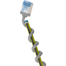 Goobay 74312 U/FTP Cat6a Patch kábel 10m - Szürke (74312) kábel és adapter