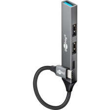 Goobay 74459 USB-C HUB 4-port - Szürke (RB74459) kábel és adapter