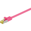 Goobay 91569 S/FTP CAT6A Patch kábel 0.25m - Rózsaszín