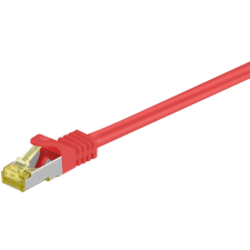 Goobay 91607 S/FTP CAT7 Patch kábel 2m - Piros kábel és adapter