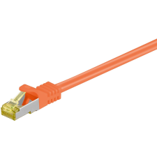 Goobay 91642 S/FTP CAT6A Patch kábel 10m - Narancssárga kábel és adapter