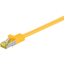 Goobay 91674 S/FTP CAT6A Patch kábel 30m - Sárga kábel és adapter