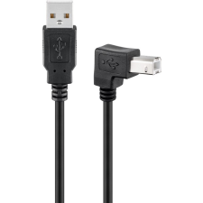 Goobay 93016 USB-A apa - USB-B apa 90°-os Nyomtató kábel - Fekete (0.5m) kábel és adapter