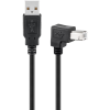Goobay 93017 USB-A apa - USB-B apa 90°-os Nyomtató kábel - Fekete (1m) (93017)