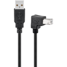 Goobay 93017 USB-A apa - USB-B apa 90°-os Nyomtató kábel - Fekete (1m) (93017) kábel és adapter