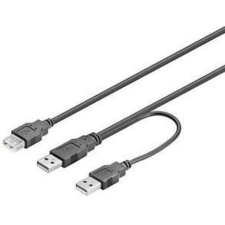 Goobay 93353 USB 2.0 Y-kábel 0.3m - Fekete (93353) kábel és adapter