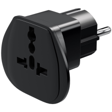 Goobay 94028 World to EU 220V Power Plug Utazó adapter - Fekete (94028) kábel és adapter