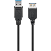 Goobay 95726 USB-A apa - USB-A anya 3.0 Hosszabbító kábel - Fekete (5m) (95726)