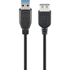 Goobay 95726 USB-A apa - USB-A anya 3.0 Hosszabbító kábel - Fekete (5m) (95726) kábel és adapter