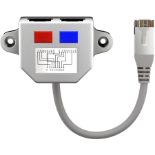 Goobay CAT5 RJ45 Y-Adapter Szürke kábel és adapter